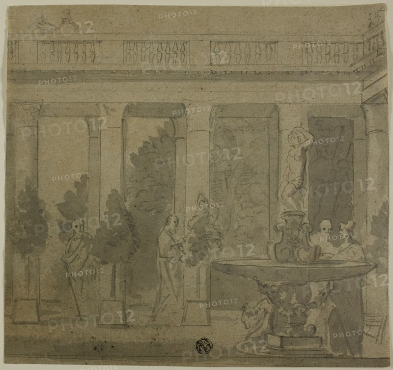 Classical Interior Scene, 18th century. Creator: Unknown.