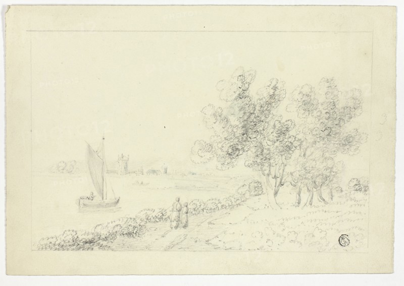 A Harbor with a Sailboat, n.d. Creator: Unknown.