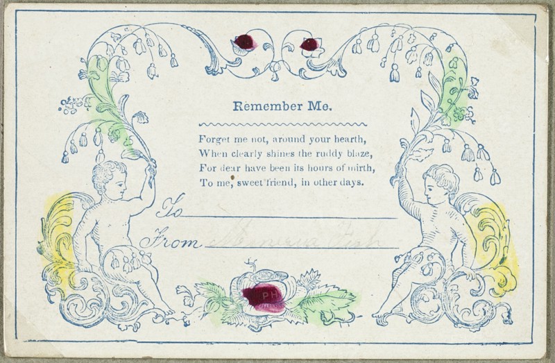 Remember Me (valentine), c.1830. Creator: Unknown.