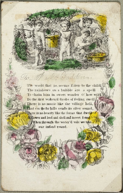 The World That Is (valentine), c.1830. Creator: Unknown.