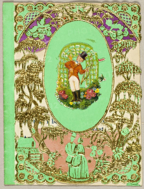 Untitled Valentine (Gentleman Under Arbor), 1860/69. Creator: Unknown.