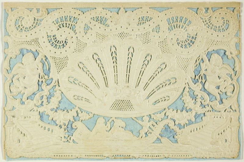 Untitled Valentine (Large Pink Flower), c.1860. Creator: Unknown.