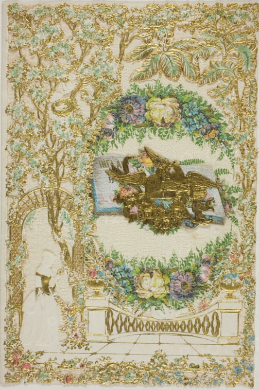 Untitled Valentine (Woman in Garden), n.d. Creator: Unknown.