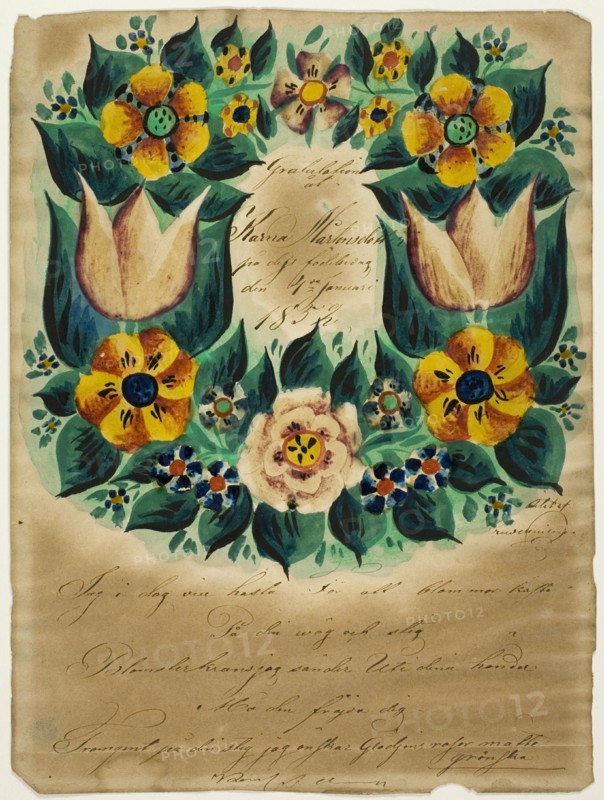 Letter of Congratulations to Karna Martensdottir, n.d. Creator: Unknown.