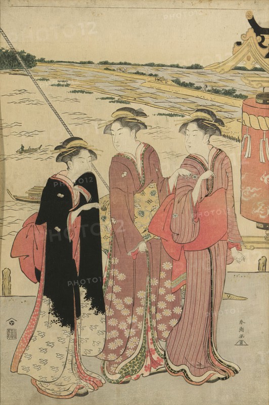 Visit to the Masaki Inari Shrine, 1786. Creator: Katsukawa Shuncho.
