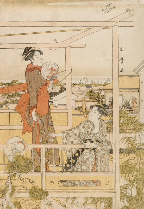Drying Clothes (Monohoshi), Japan, c. 1790. Creator: Kitagawa Utamaro.