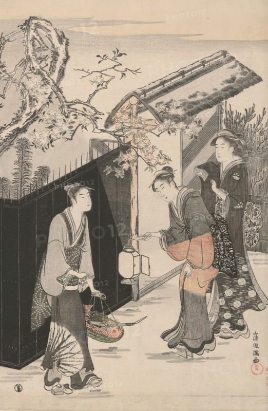 Returning from a Poetry Gathering, Japan, c. 1785/89. Creator: Kubo Shunman.