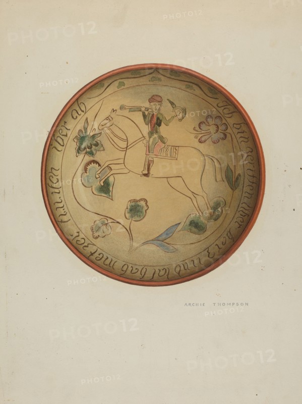 Pa. German Plate, 1937. Creator: Eugene Shellady.