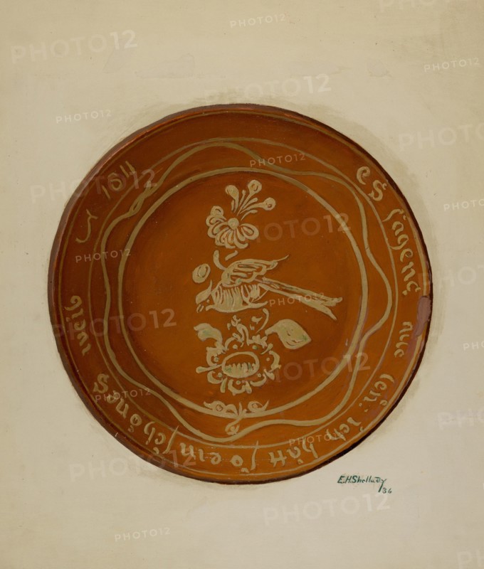 Pa. German Dish, 1936. Creator: Eugene Shellady.