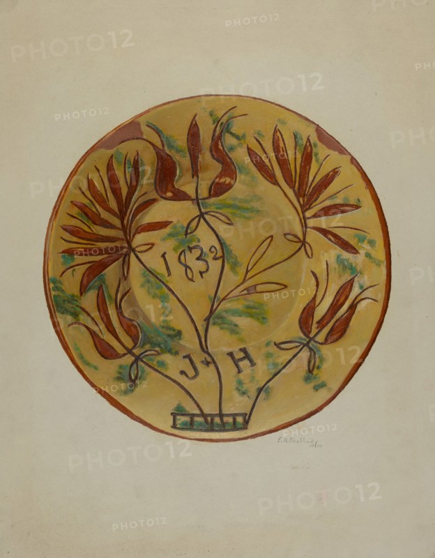 Pa. German Plate, 1938. Creator: Eugene Shellady.
