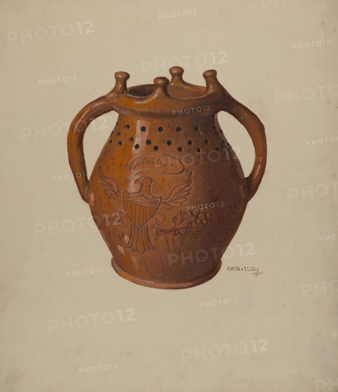 Pa. German Puzzle Mug, 1938. Creator: Eugene Shellady.