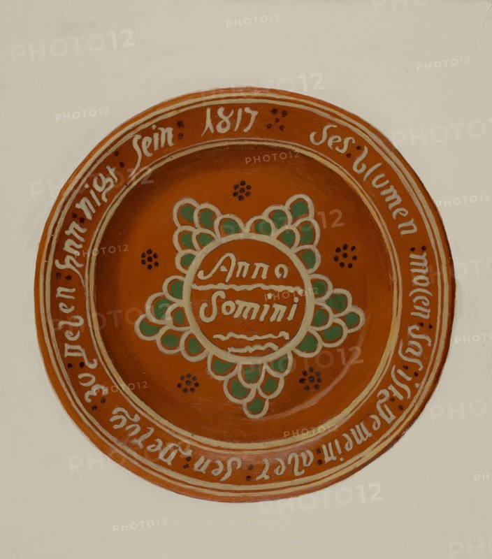 Pa. German Dish, c. 1936. Creator: Eugene Shellady.