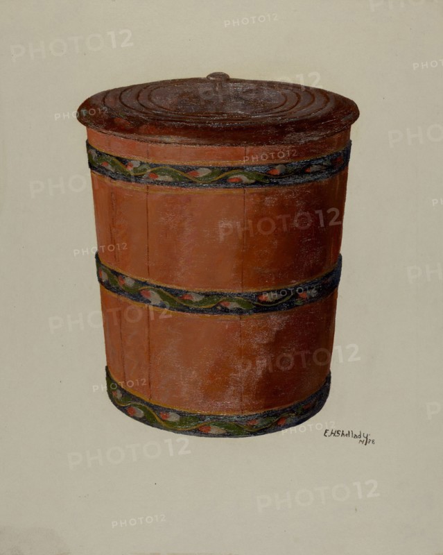 Pa. German Pail and Cover, 1938. Creator: Eugene Shellady.