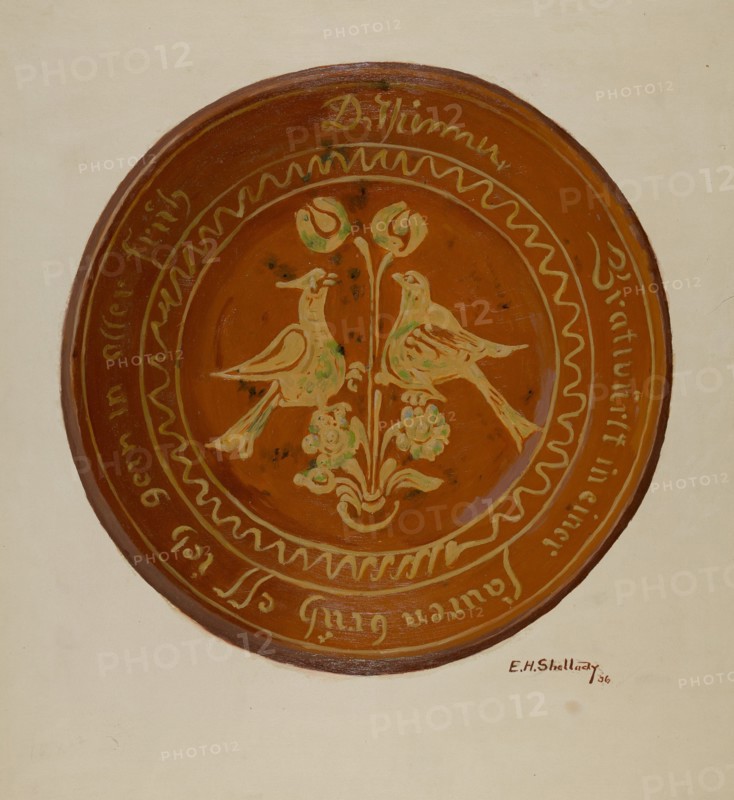 Plate, 1936. Creator: Eugene Shellady.