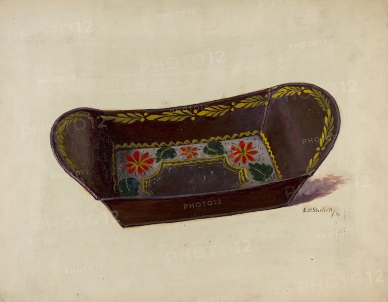 Bread or Apple Tray, 1936. Creator: Eugene Shellady.