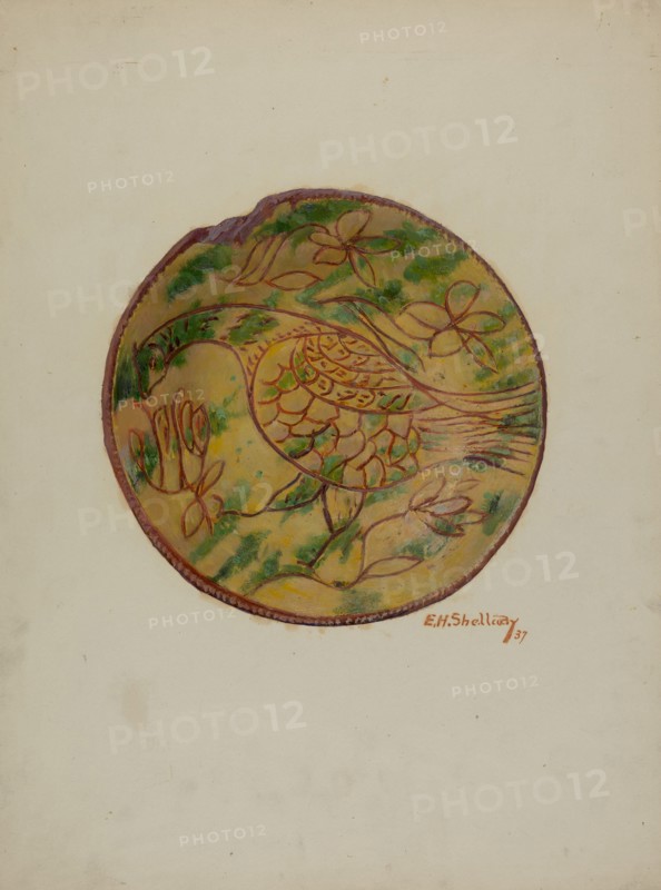 Pa. German Plate, 1937. Creator: Eugene Shellady.