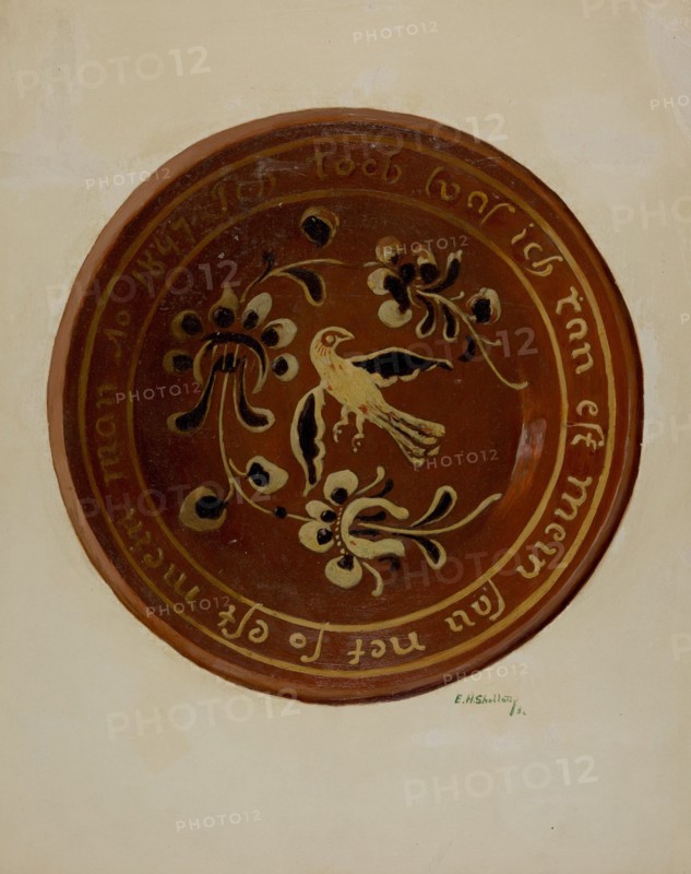 Pa. German Dish, c. 1936. Creator: Eugene Shellady.