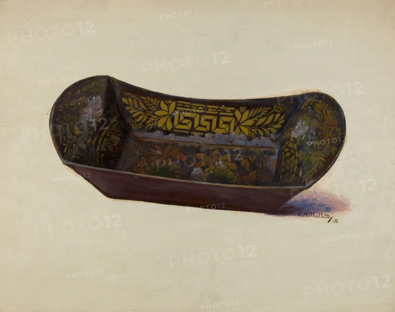 Bread or Apple Tray, 1936. Creator: Eugene Shellady.