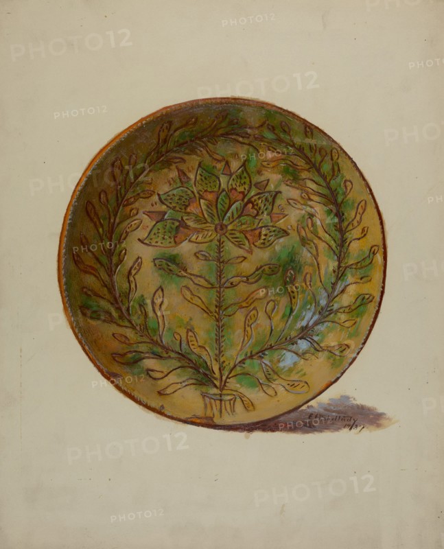 Pa. German Plate, 1937. Creator: Eugene Shellady.