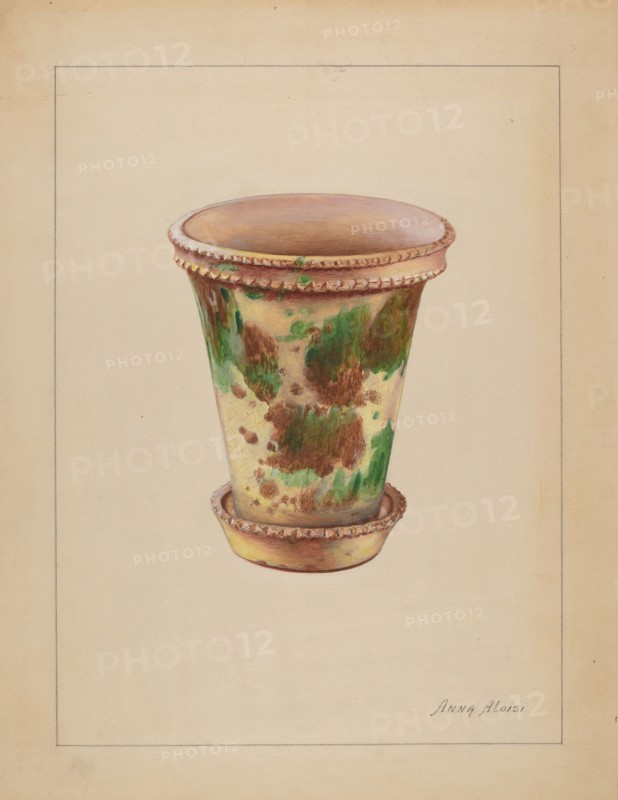 Flower Pot, 1935/1942. Creator: Anna Aloisi.
