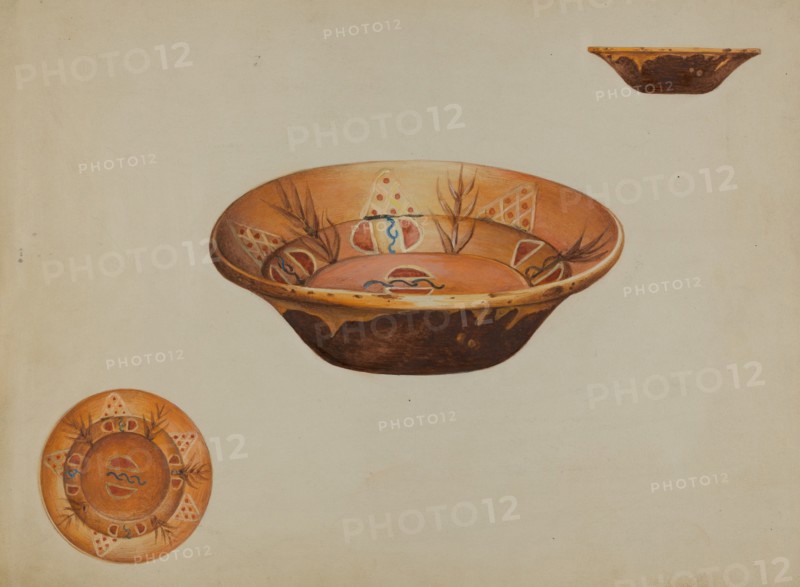 Pa. German Bowl, 1939. Creator: Anna Aloisi.