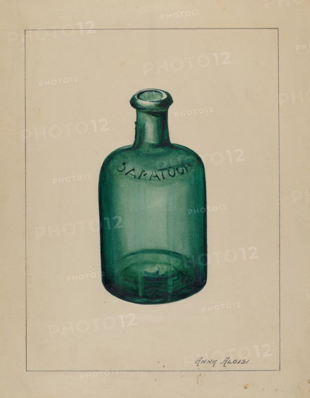 Glass Bottle, 1935/1942. Creator: Anna Aloisi.