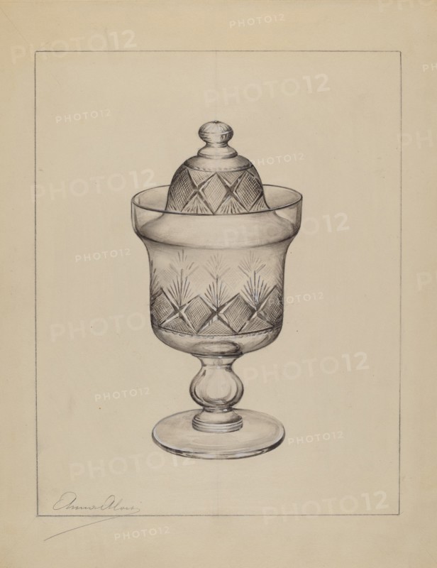 Sugar Bowl with Cover, c. 1937. Creator: Anna Aloisi.