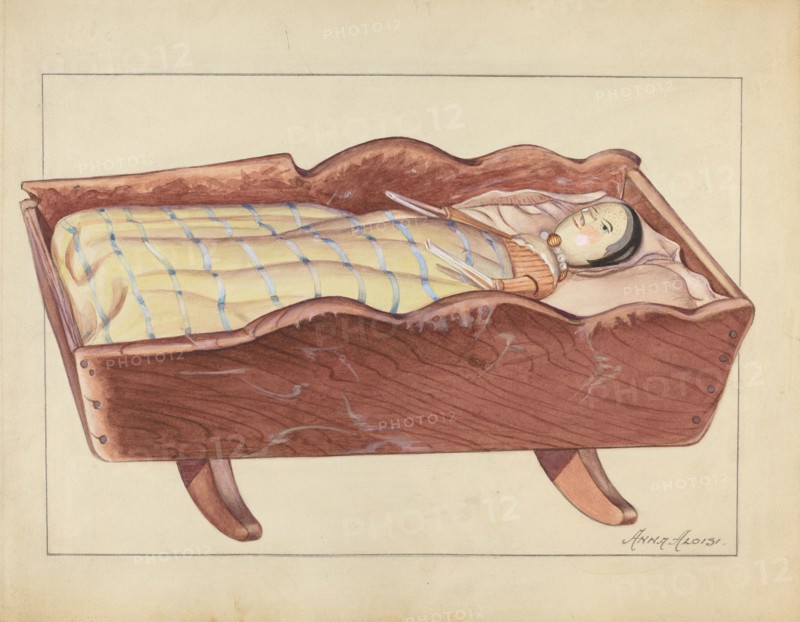 Cradle, c. 1953. Creator: Anna Aloisi.