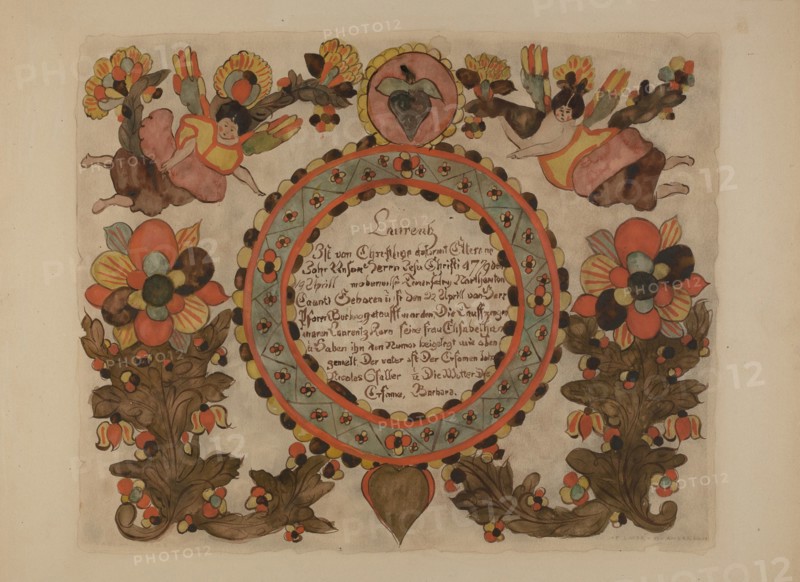 Pa. German Birth Certificate, c. 1937. Creator: Elmer G Anderson.