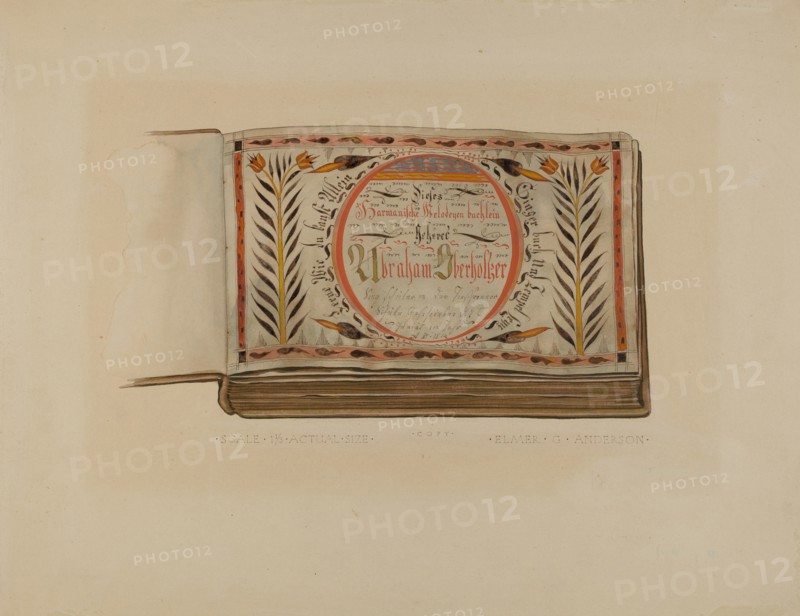 Pa. German Music Book, c. 1937. Creator: Elmer G Anderson.