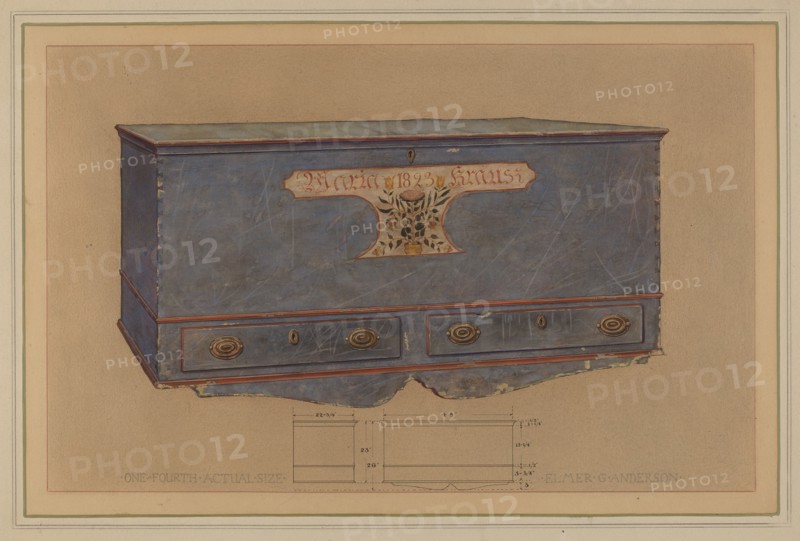 Pa. German Chest, c. 1936. Creator: Elmer G Anderson.