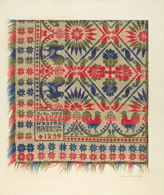 Woven Coverlet, c. 1940. Creator: Charlotte Angus.