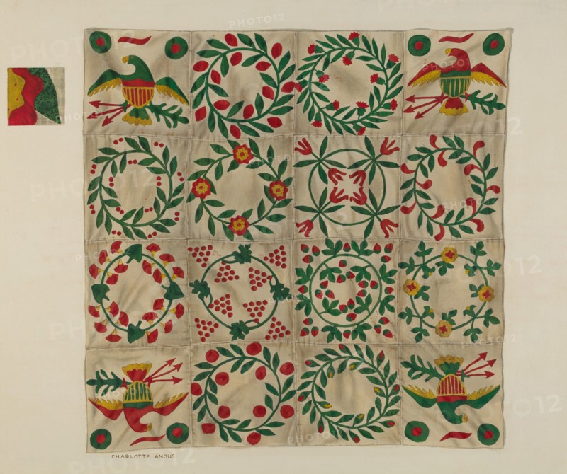Quilt, 1935/1942. Creator: Charlotte Angus.
