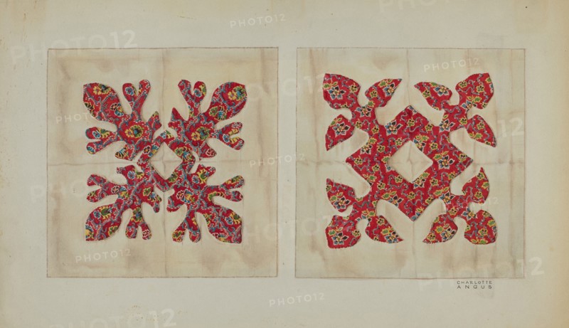 Patchwork Squares, c. 1941. Creator: Charlotte Angus.