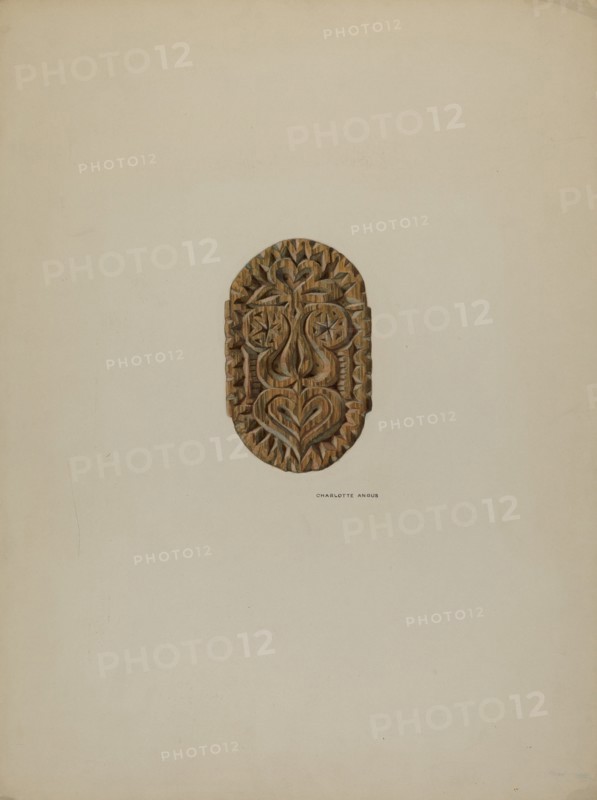 Pa. German Block Used in Pressing and Steaming, c. 1938. Creator: Charlotte Angus.
