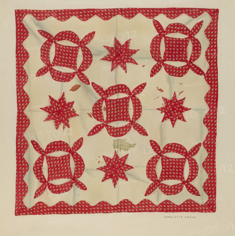 Crib Quilt, 1935/1942. Creator: Charlotte Angus.