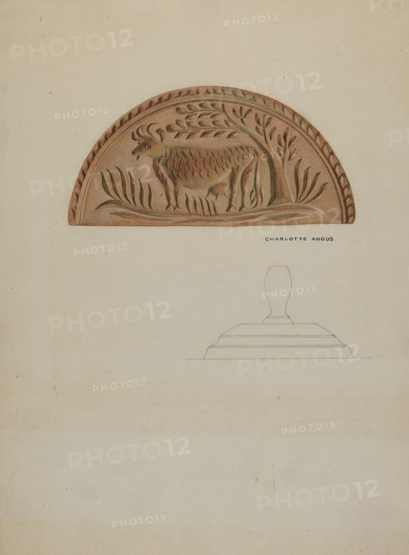 Pa. German Butter Mold, 1935/1942. Creator: Charlotte Angus.