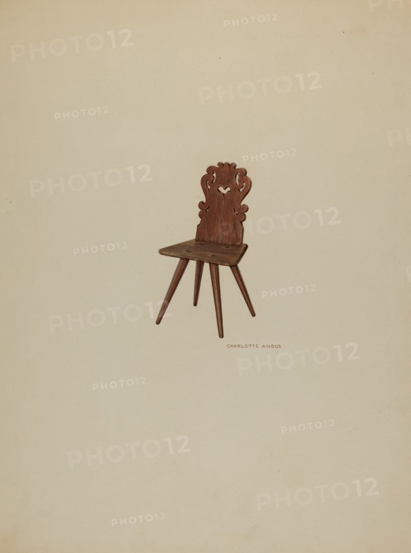 Pa. German Chair, c. 1938. Creator: Charlotte Angus.