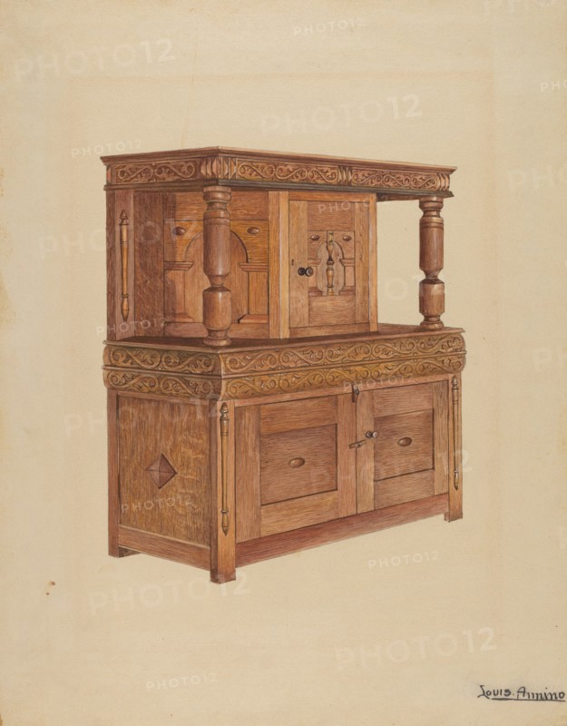 Court Cupboard, c. 1936. Creator: Louis Annino.