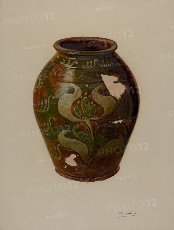 Pa. German Jar, c. 1938. Creator: William L. Antrim.