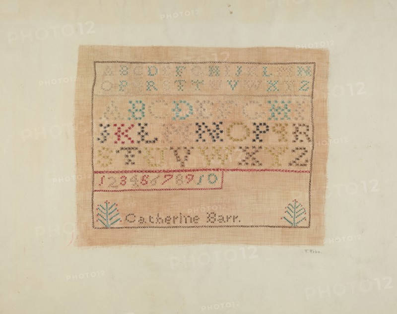 Sampler, c. 1937. Creator: Arelia Arbo.
