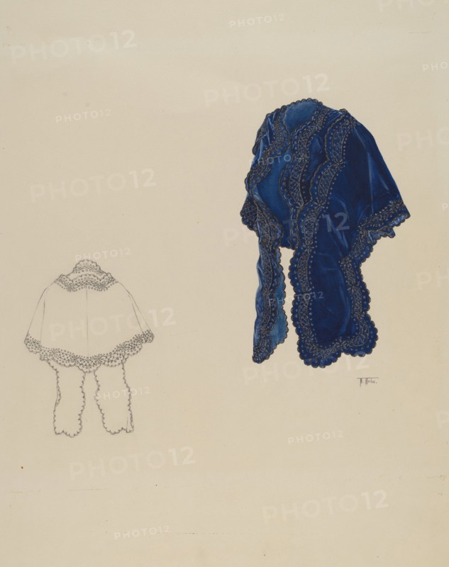 Blue Velvet Dolman, c. 1937. Creator: Arelia Arbo.