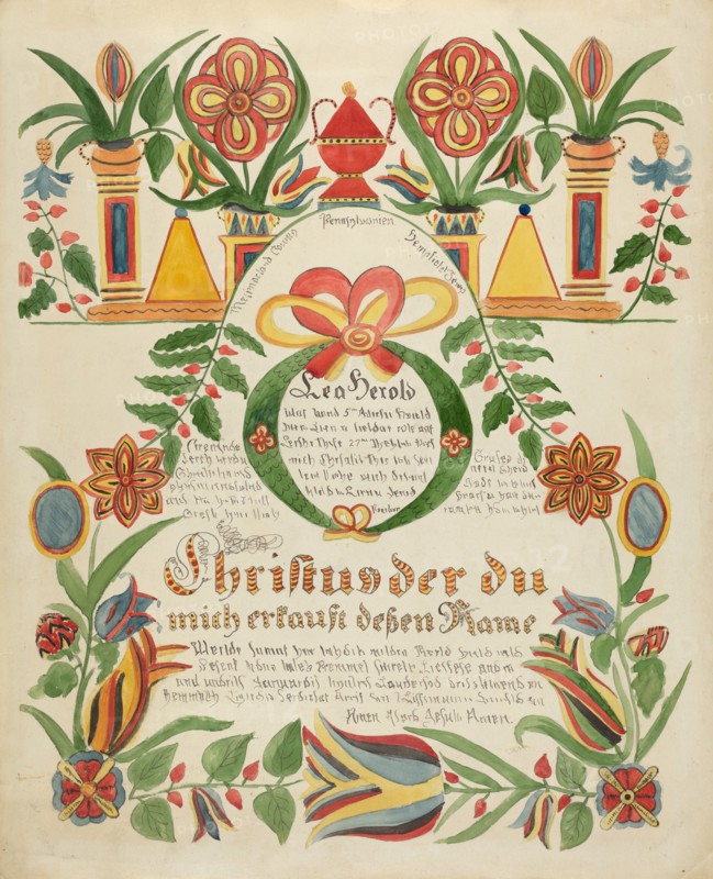 Baptismal Certificate, c. 1936. Creator: Ralph Atkinson.