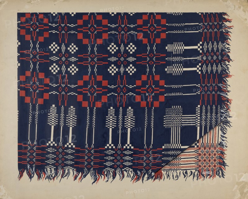 Woven Coverlet, c. 1937. Creator: Ralph Atkinson.