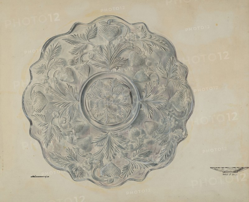 Strawberry Design Plate, c. 1939. Creator: Ralph Atkinson.