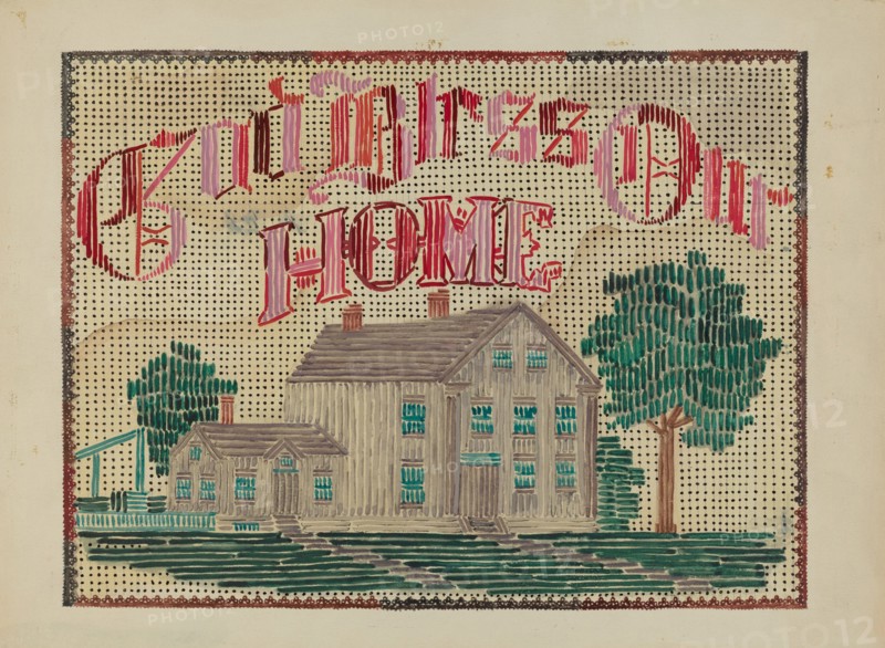 Embroidered Picture, c. 1936. Creator: Evelyn Bailey.