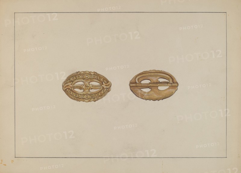 Buckle, c. 1937. Creator: Evelyn Bailey.