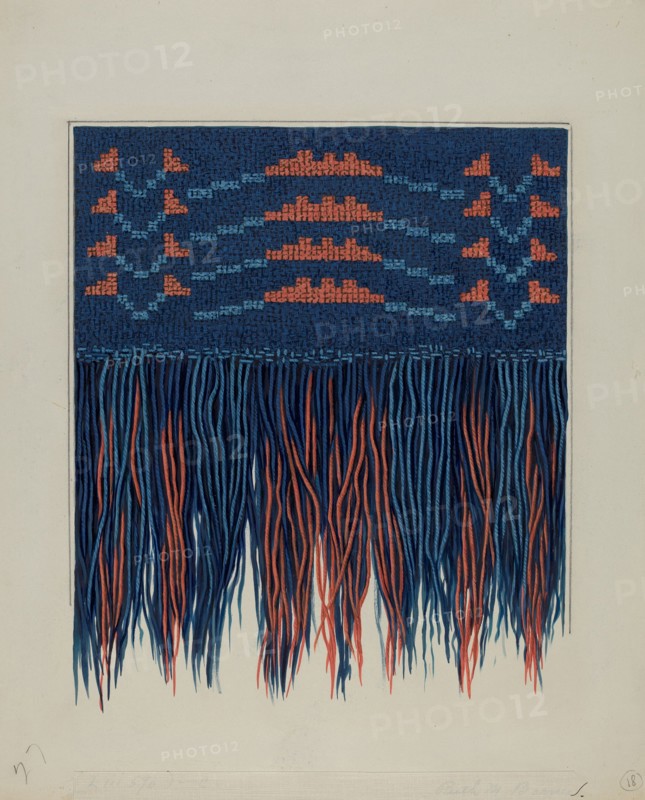 Coverlet Detail, c. 1936. Creator: Ruth M. Barnes.