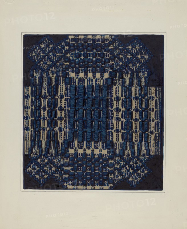 Coverlet (Detail), c. 1936. Creator: Ruth M. Barnes.