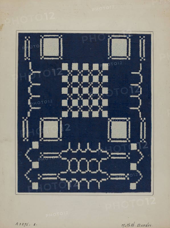 Coverlet (Section), c. 1940. Creator: Ruth M. Barnes.